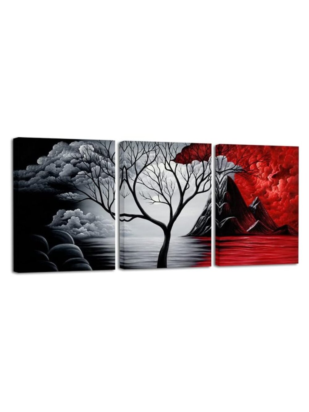 3 Panel Abstract Canvas Wall Art Set Modern Home Decor 12x16